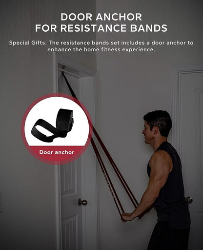 HAPBEAR Pull Up Assistance Bands Set of 5 - Resistance Bands for Working Out, Stretching, Physical