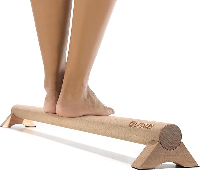 Versatile 40 Inch Beech Wood Balance Beam for Home Use - Enhance Balance, Ankle Strengthener Foot