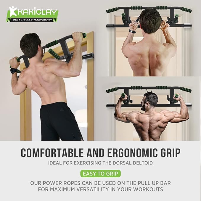 2025 Upgrade Multi-Grip Pull Up Bar with Smart Larger Hooks Technology - USA Original Patent