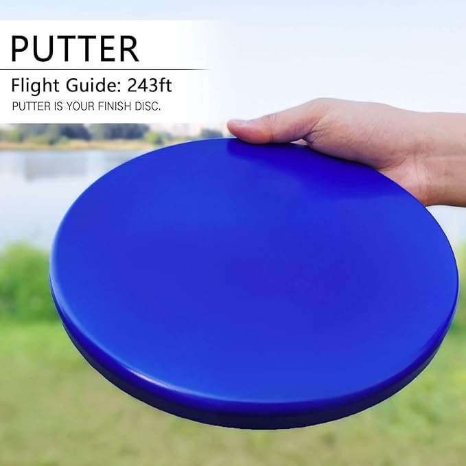 Disc Golf Set - Driver, Mid-Range and Putter Discs for Outdoor and Backyard, Comfortable Plastic, 6