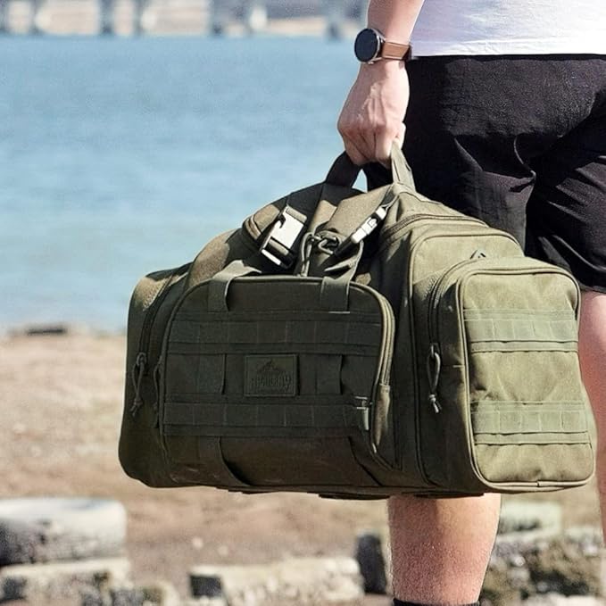 Duffel Bag – Heavy Duty Tactical Gym Bag for Men, Splashwater-Proof Weekender Travel Bag for