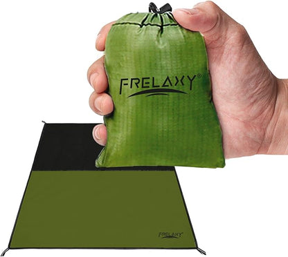 Frelaxy Pocket Picnic Blanket, Waterproof Sandproof Beach Mat, Compact Camping Tarp for Festivals