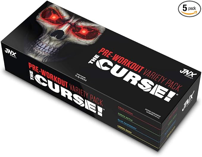 JNX SPORTS The Curse! Pre Workout Powder for Men & Women, Caffeine, Beta-Alanine, Creatine