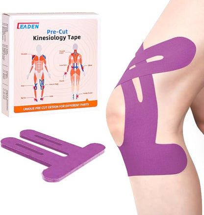 IEADEN Precut Kinesiology Tape for Knees, 20 Pcs - Knee Support & Stability, Knee Pain Relief
