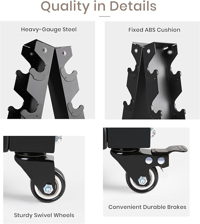 LIONSCOOL Premium Solid Steel Dumbbell Rack Stand Only, A-Frame Portable Weight Storage Organizer