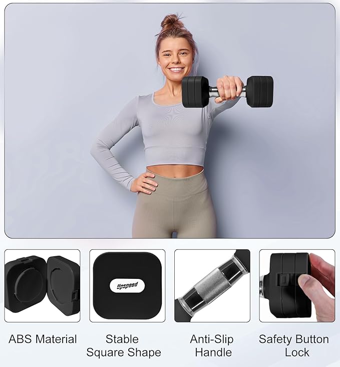 15LB 20LB 40LB 50LB Adjustable Dumbbell Set Free Weights Dumbbells Set for Women Men Hand Weights