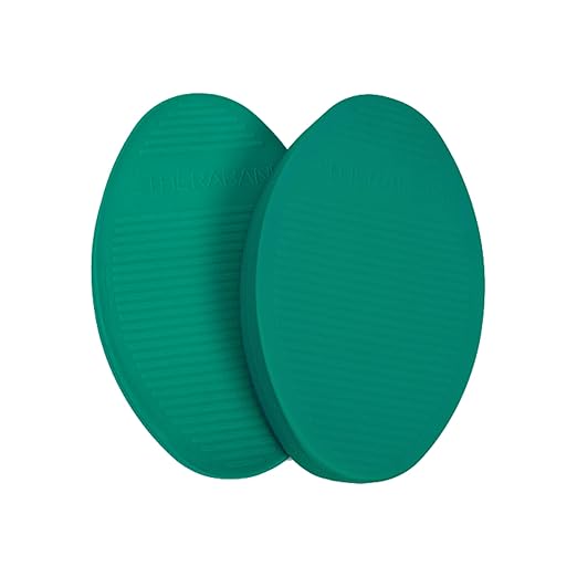 THERABAND Stability Trainer Pad, Beginner Level, Firm, Set of 2, Green Foam Balance Pad for