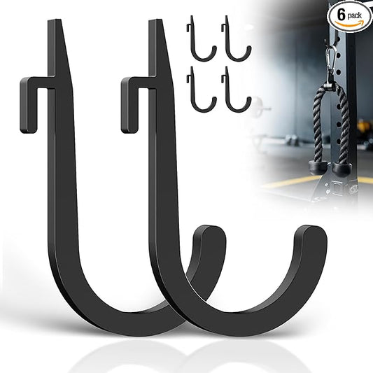 J Hooks for Squat Rack,Squat Rack Attachments for Home Gym Storage,Portale Power Rack Accessories