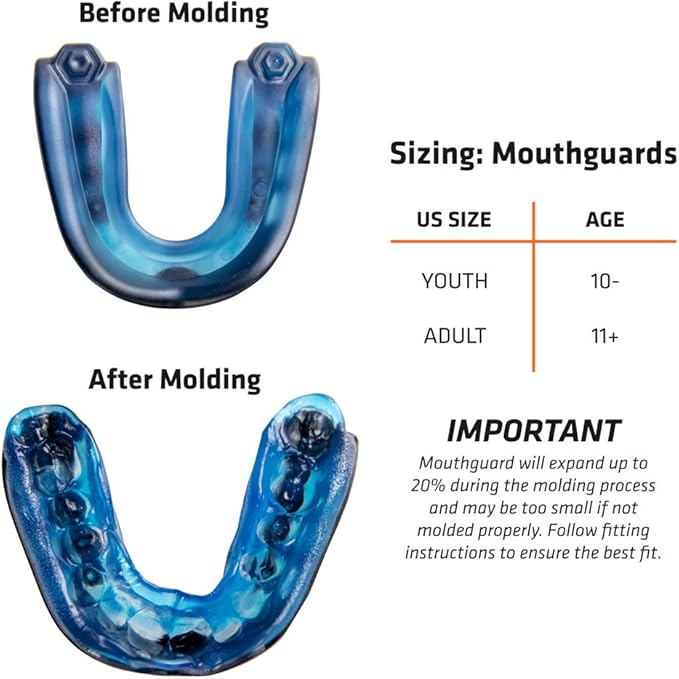 Shock Doctor, Gel Max Power Flavor Mouth Guard, Football, Lacrosse, Hockey, MMA, Boxing, Youth &