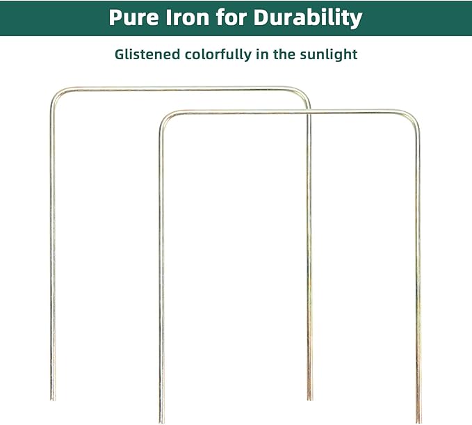 ApudArmis Regulation Croquet Wickets, Set of 9 Colorful Square Arrow Wickets Replacement for 28In