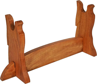 Mythrojan Medieval Sword Stand Solid Wood Horizontal Display Rack for Katana, Samurai, Gladiator