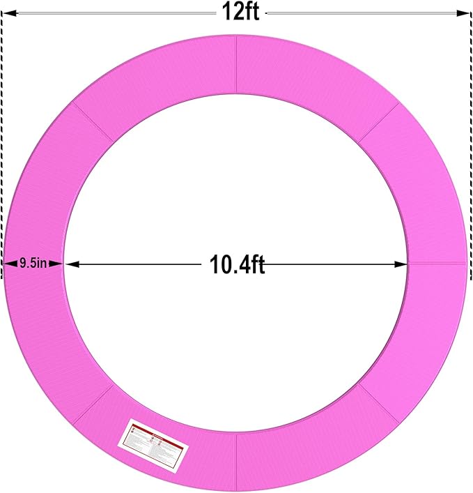 LANGXUN Universal Trampoline Repalcement Safety Pad, 8ft 10ft 12ft 14ft 15ft 16ft Waterproof