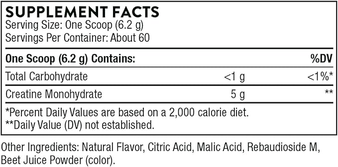 THORNE Creatine - Micronized Creatine Monohydrate Powder - Support for Muscles & Cognitive