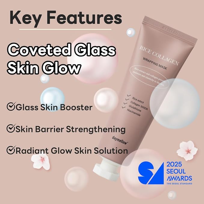 daymellow Rice Collagen Wrapping Mask 2.36 fl. oz / 70ml ??Korean Peel-Off Facial Mask with