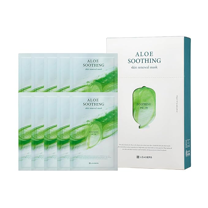 LEADERS Aloe Soothing Skin Renewal Mask ??Calms Irritated Skin, Reduces Redness & Provides Deep