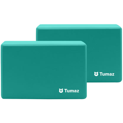 Tumaz Non-Slip Yoga Blocks，High-Density EVA Foam 2 Pack for Yoga & Pilates