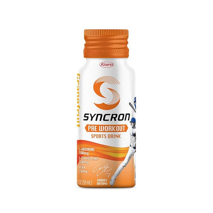 Syncron Pre Workout Sports Drink Endorsed by Shohei Ohtani, Aluminum Bottled, Sugar Free Pre