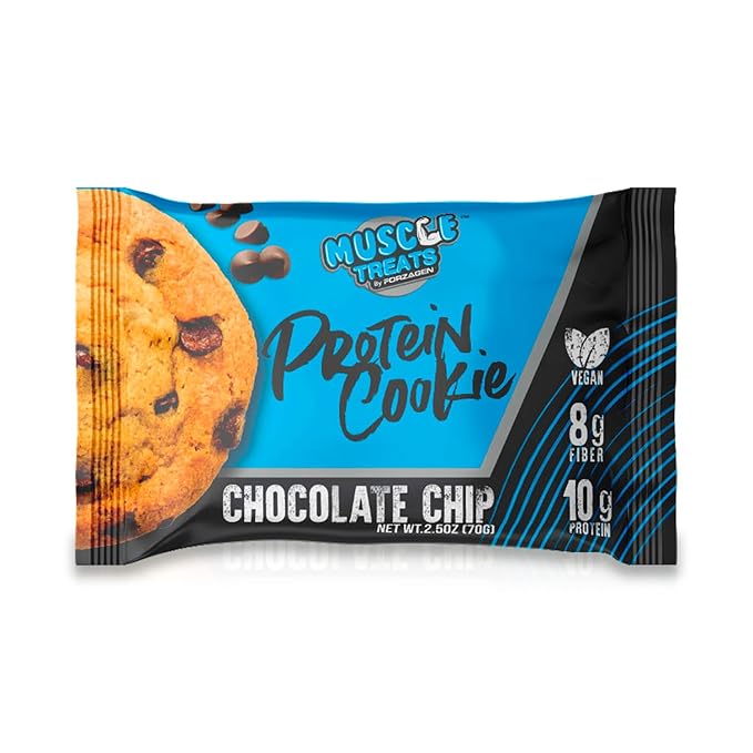 Forzagen Vegan Protein Cookies - Chocolate Chip Flavor | Low Carb Protein Treats, Healthy Snacks