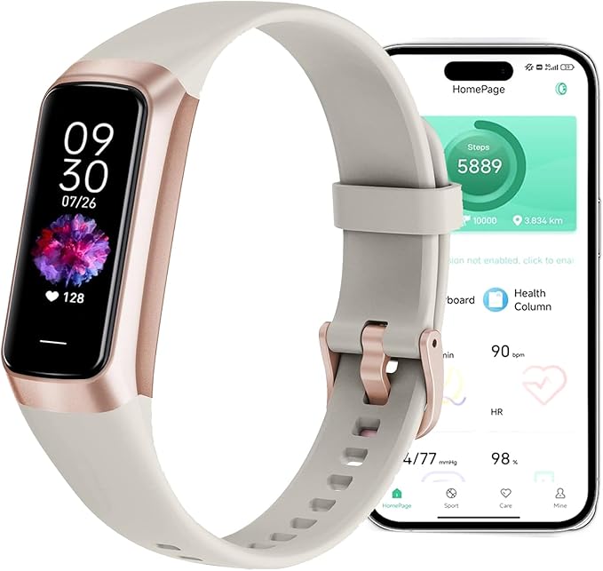 Fitness Tracker with 24/7 Heart Rate, Blood Oxygen Blood Pressure Sleep Monitor, Activity Trackers