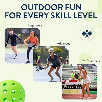 Aviana Outdoor Pickleball Balls - USAPA Approved for Tournament Play | Durable 40-Hole Design |