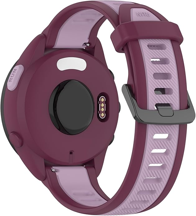 Compatible with Garmin Forerunner 165 Watch Band, 20mm Width Silicone Replacement Bands for Garmin