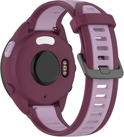 Compatible with Garmin Forerunner 165 Watch Band, 20mm Width Silicone Replacement Bands for Garmin
