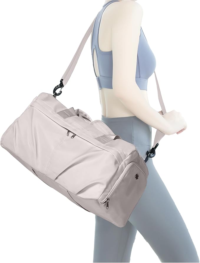 Gym Bag for Women Duffle Bag with Shoe Compartment Yoga Mat Bag Sports Workout Bag Weekend