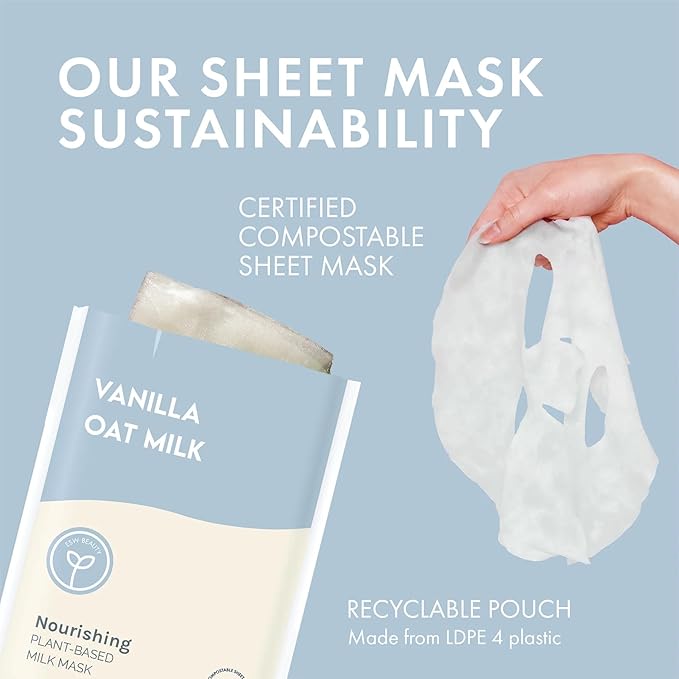 ESW Beauty Vanilla Oat Milk - Nourishing Plant-Based Milk Face Mask - Calming with Vanilla & Oat