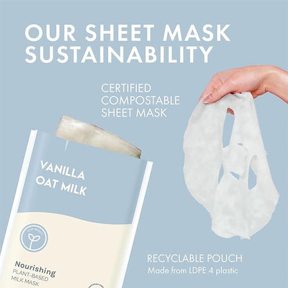 ESW Beauty Vanilla Oat Milk - Nourishing Plant-Based Milk Face Mask - Calming with Vanilla & Oat