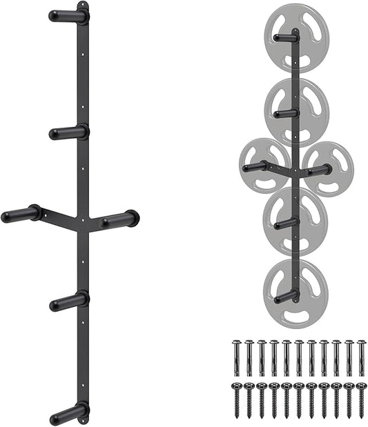 "Kipika Weight Plate Storage Rack - Wall Mounted Weight Plate Holder with Durable Steel