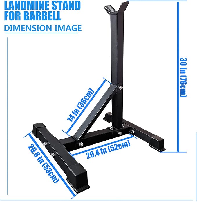 Viking Press Landmine Handle for 2-Inch Barbell, Hack Squat T-Bar Row Attachment Strength Training