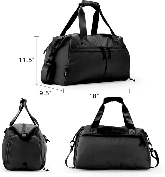 Weekender Duffel Bag with Shoe Compartment And Wet Pocket-Luggage Everyday Overnight Bag for Men