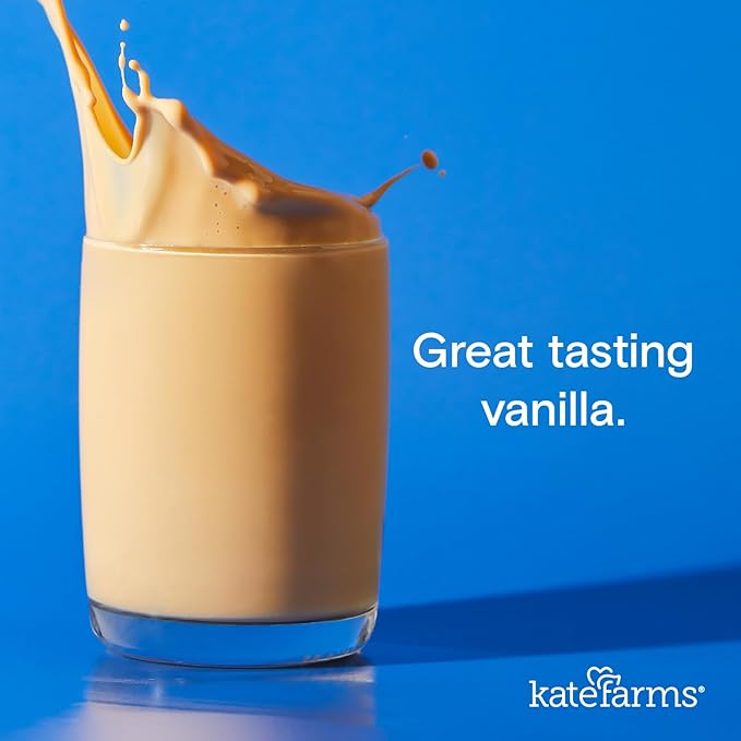 KATE FARMS Organic Nutrition Shake, Vanilla, 16g Protein, 27 Vitamins and Minerals, Protein Meal