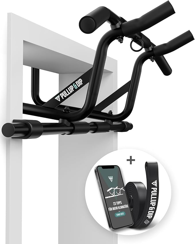 PULLUP & DIP Pull-up bar for door frames for hanging without screws and no slipping, professional