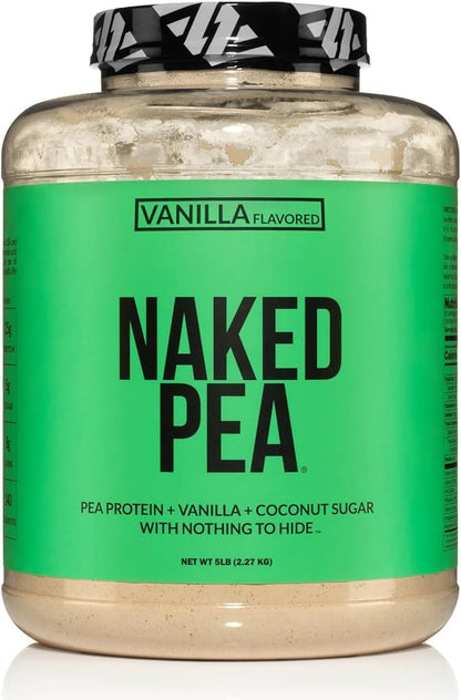 NAKED Pea - Vanilla Pea Protein - Pea Protein Isolate from North American Farms - 5lb Bulk, Plant