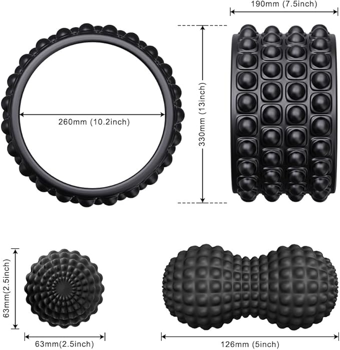 Kipika Back Roller Wheel,Back Stretcher,Back Cracker,Yoga Wheel, Foam Roller for Back Pain Relief