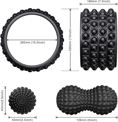 Kipika Back Roller Wheel,Back Stretcher,Back Cracker,Yoga Wheel, Foam Roller for Back Pain Relief