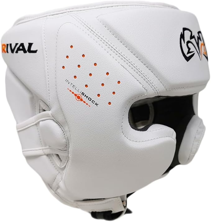 RIVAL Boxing RHG10 Intelli-Shock Headgear, D3O Front and Side Padding, Hook and Loop Back