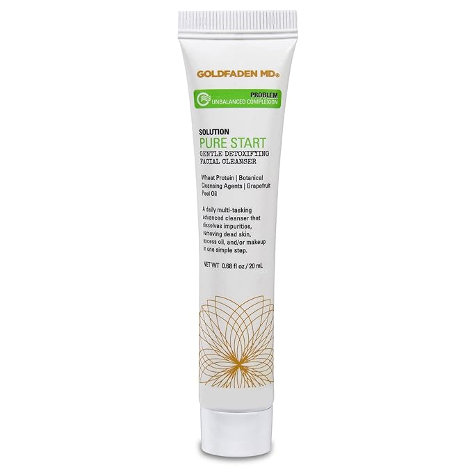 GOLDFADEN MD Pure Start Gentle Detoxifying Natural Facial Cleanser Grapefruit Peel Oil, Organic Red