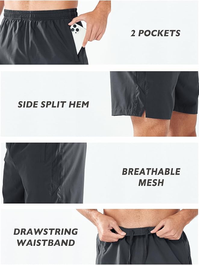 NORTHYARD Men's Running Athletic Shorts 5'' Workout Gym Tennis Short Quick Dry Lightweight Active