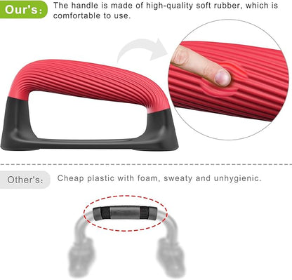 Kipika Push Up Bars, Pushup Stands With Thickened Soft Plastic Handle, Stable and Non-Slip Base