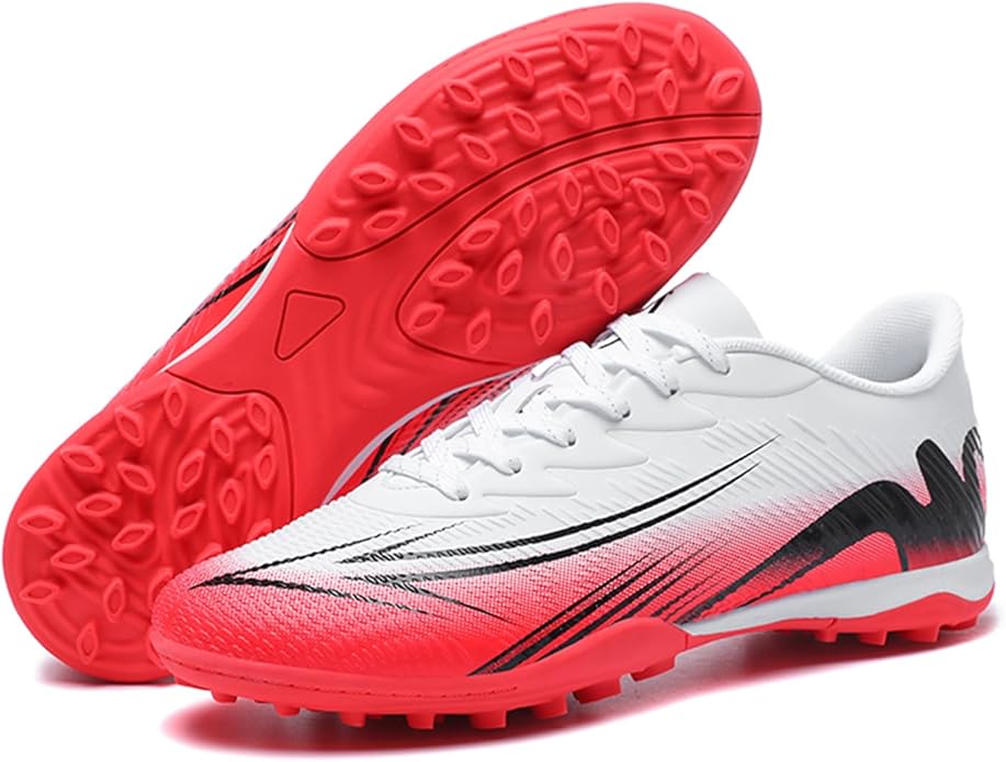 Men's High Top Soccer Shoes FG Long Spikes Adult Football Shoes Lightweight Professional Athletic