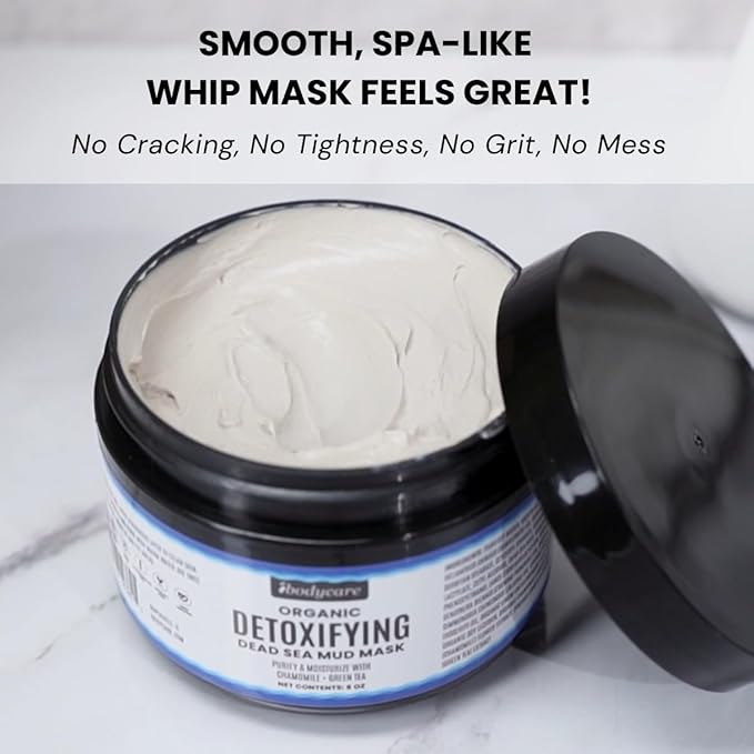 Organic Detoxifying Dead Sea Mud Mask A Whipped Mineral Clay A Evening Primrose Jojoba Rosehip and