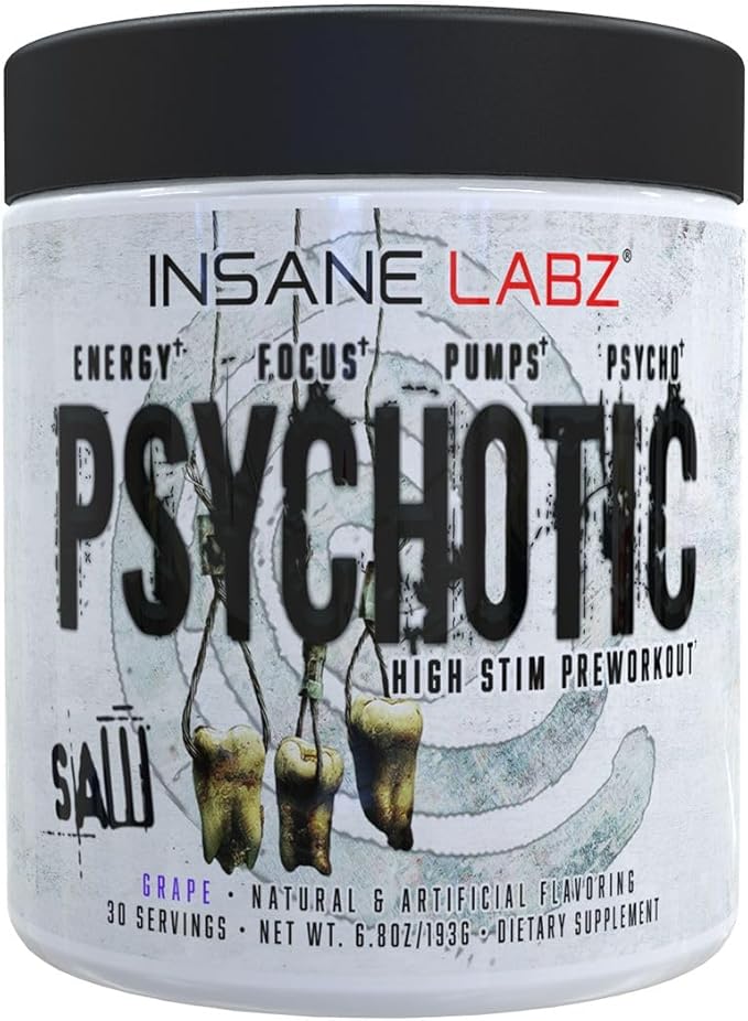 Insane Labz Psychotic Saw®, High Stim Pre Workout Powder with OxyGold­??and AMPiberry®, Extreme