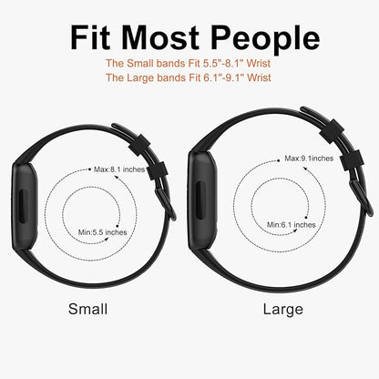 2 Pack Compatible with Fitbit Inspire 3 Bands, 15.4mm Width Soft Silicone Adjustable Sport