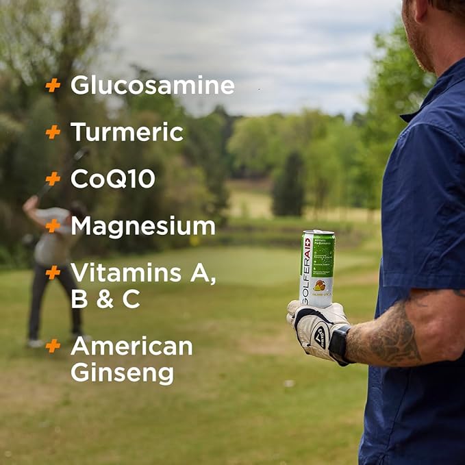 GOLFERAID Performance Blend, Up Your Golf Game, No Caffeine, Glucosamine, Turmeric, MSM, CoQ10