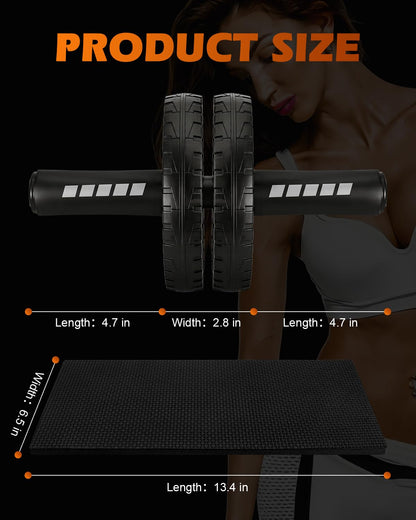 Citufuol Upgraded Ab Roller Wheel, Abdominal Core Workout Equipment for Home Gym with Knee Pad