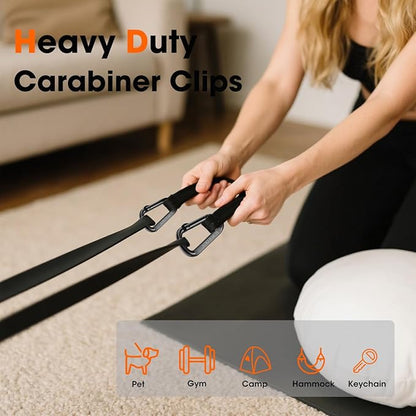 Carabiner Clip, 900 LBS 2.5" Iron Heavy Duty Caribeaners for Hammocks, Camping Accessories, Hiking