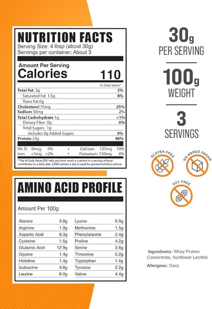 BulkSupplements.com Whey Protein Concentrate Powder - Whey Protein Powder Supplement, Unsweetened