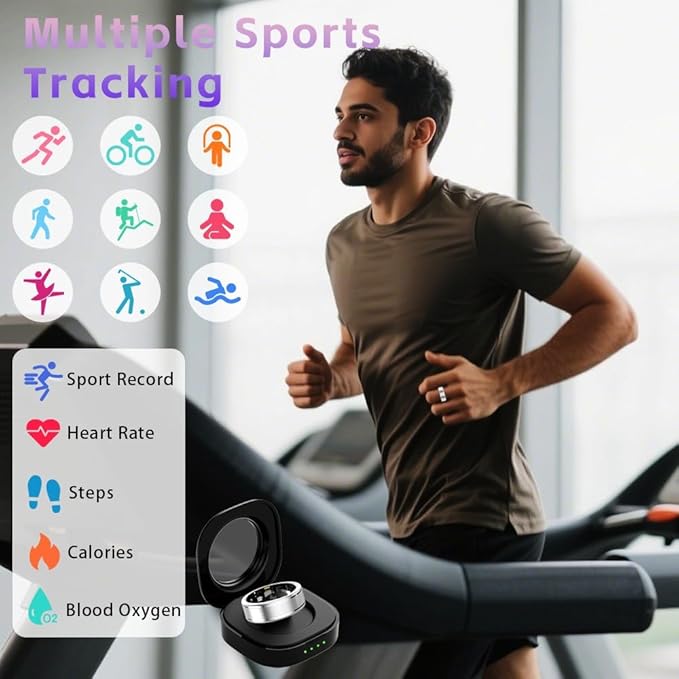 Smart Ring, Activity Fitness Tracker Ring for Women Men, Monitoring of Pedometer, SpO2, Sleep